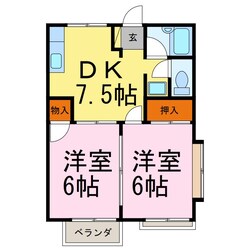 コーポ利兵1の物件間取画像